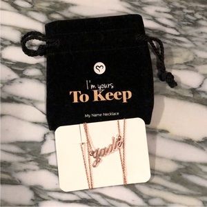 Personalized JADE Name Necklace Rose Gold